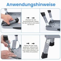 TreeLen stupienok, čierny, výška 17,8 – 22 cm, nosnosť 150 kg, protišmykový jednostupňový schodík 3