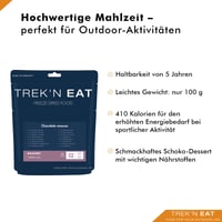Spumă de ciocolată liofilizată Trek'n Eat Mousse au Chocolat – preparare rapidă cu apă, ușoară și cu termen de valabilitate lung, desert pentru trekking și camping 4