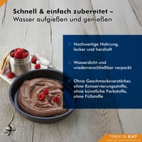 Spumă de ciocolată liofilizată Trek'n Eat Mousse au Chocolat – preparare rapidă cu apă, ușoară și cu termen de valabilitate lung, desert pentru trekking și camping 5
