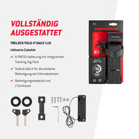 Antifurt pliabil pentru bicicletă Trelock Fold-it Daily 110 cm - cu suport X-Press și compartiment pentru dispozitiv de urmărire - potrivit pentru toate cadrele 2