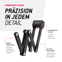 Antifurt pliabil pentru bicicletă Trelock Fold-it Daily 110 cm - cu suport X-Press și compartiment pentru dispozitiv de urmărire - potrivit pentru toate cadrele 4