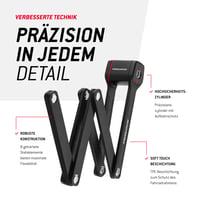 Skladací zámok na bicykel Trelock Fold-it Daily 130 cm – s držiakom X-Press a priehradkou na sledovací čip – pre všetky rámy 4