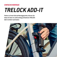 Skladací zámok na bicykel Trelock Fold-it Daily 130 cm – s držiakom X-Press a priehradkou na sledovací čip – pre všetky rámy 10