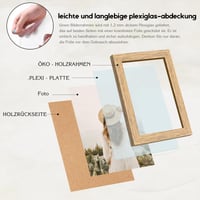 Tremisna okvir za slike DIN A4 21x29,7 cm, okvir od prirodnog drva za okomito i vodoravno postavljanje 3