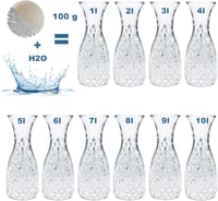 trendfinding Víztároló Dekoratív Kristály Granulátum 100g - Átlátszó 3-4mm Szemcse Virág Növény Dísz 10 Liter Kapacitás 3