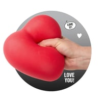 TRENDHAUS 967930 XXL Antistresové srdce Squishy loptička Červená 15x13,5x8 cm pre deti aj dospelých 4