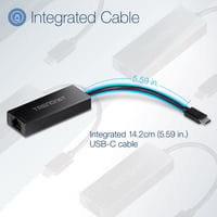 TRENDnet TUC-ET2G 2.5G USB-C RJ-45 ethernet adaptér, 2 v 1, kompatibilný s USB-C/Thunderbolt 3/USB 3.1, čierny 9