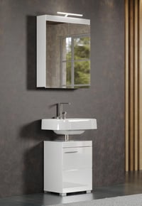 trendteam smart living Amanda Ormarić ispod umivaonika bijela / bijela visoki sjaj 40 x 56 cm Kupaonski namještaj 5