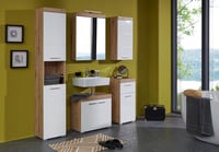 trendteam Smart Living Amanda ormarić ispod umivaonika, bijela/bijela visoki sjaj hrast, 60x56x34 cm, s 1 policom, kupaonski ormarić otporan na ogrebotine 4