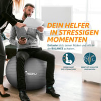 TRESKO Gimnasztikai Labda Légszivattyúval, Yoga Ball, Robusztus Ülőlabda 300 kg 3