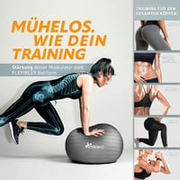 TRESKO Gimnasztikai Labda Légszivattyúval, Yoga Ball, Robusztus Ülőlabda 300 kg 7