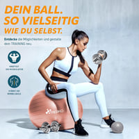 TRESKO Gimnasztikai Labda Légszivattyúval, Yoga Ball, Robusztus Ülőlabda 300 kg 6