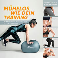 TRESKO Gimnasztikai Labda Légszivattyúval, Yoga Ball, Robusztus Ülőlabda 300 kg 7