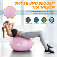 TRESKO Gimnasztikai Labda Légszivattyúval, Yoga és Irodai Ülőlabda, Robusztus 300 kg 4