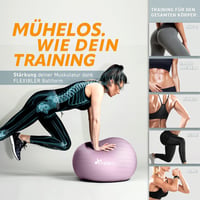 TRESKO Gimnasztikai Labda Légszivattyúval, Yoga és Irodai Ülőlabda, Robusztus 300 kg 7