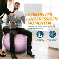 TRESKO Gimnasztikai Labda Légszivattyúval, Yoga és Irodai Ülőlabda, Robusztus 300 kg 3