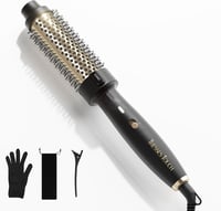 Perie de păr rotundă cu încălzire și ioni negativi Tresses Touch, 2 trepte de viteză, înveliș ceramic cu turmalină, voltaj universal, PTC dublu 30 secunde 1