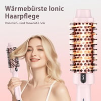Perie de păr cu aer cald și ioni negativi Tresses Touch, perie rotundă cu strat ceramic și turmalină, 2 trepte de temperatură, încălzire rapidă, roz 5
