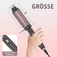 Perie termică rotativă Tresses Touch cu ioni negativi, aur roz, 2 setări de temperatură, ceramică cu turmalină, încălzire rapidă în 30 de secunde, universală 8