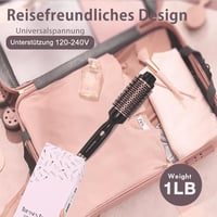 Perie Termică Rotundă Tresses Touch cu Înveliș Ceramic și Turmalină, 45 mm, Ioni Negativi, 2 Trepte de Temperatură, Voltaj Universal, Dual PTC, Încălzire în 30 secunde, Aur Roz 9