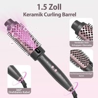 Perie electrică cu încălzire Tresses Touch, cu înveliș ceramic și turmalină, tehnologie cu ioni negativi, 5 trepte de temperatură, voltaj universal, aur roz, încălzire rapidă în 30 secunde 7