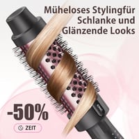 Perie electrică cu încălzire Tresses Touch, cu înveliș ceramic și turmalină, tehnologie cu ioni negativi, 5 trepte de temperatură, voltaj universal, aur roz, încălzire rapidă în 30 secunde 6