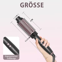 Perie electrică cu încălzire Tresses Touch, cu înveliș ceramic și turmalină, tehnologie cu ioni negativi, 5 trepte de temperatură, voltaj universal, aur roz, încălzire rapidă în 30 secunde 8