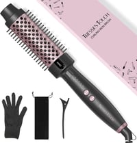 Perie electrică cu încălzire Tresses Touch, cu înveliș ceramic și turmalină, tehnologie cu ioni negativi, 5 trepte de temperatură, voltaj universal, aur roz, încălzire rapidă în 30 secunde 1