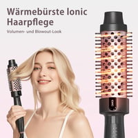 Perie electrică cu încălzire Tresses Touch, cu înveliș ceramic și turmalină, tehnologie cu ioni negativi, 5 trepte de temperatură, voltaj universal, aur roz, încălzire rapidă în 30 secunde 5