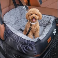 Trhillsbrad Autosedačka pre psov 70x60x45 cm, pre malé a stredne veľké psy do 11 kg, odnímateľný a prateľný poťah, 2 bezpečnostné vodítka, protišmyková základňa 9