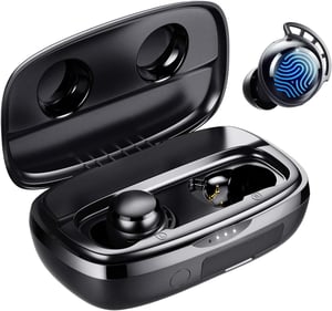 Tribit Flybuds 3 Bluetooth Fülhallgató - 100 Órás Üzemidő, USB-C Töltőtok, IPX8 Vízálló, Érintésvezérlés, Mélyhangzás, Beépített Mikrofon