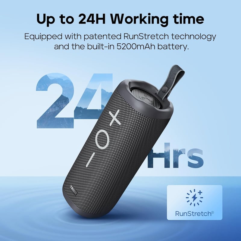 Tribit StormBox 2 Bluetooth Hangszóró - 34W 360° Térhatású Hang, XBass Technológia, 24 Órás Üzemidő, IPX7 Vízálló, Hordozható Kültéri Hangfa