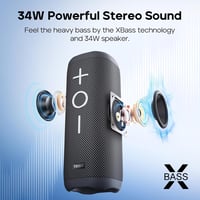 Tribit StormBox 2 Bluetooth Hangszóró - 34W 360° Térhatású Hang, XBass Technológia, 24 Órás Üzemidő, IPX7 Vízálló, Hordozható Kültéri Hangfa 4