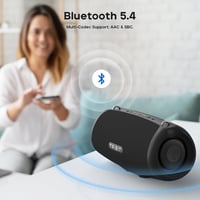 Tribit StormBox Lava Hordozható Bluetooth Hangszóró 80W - IP67 Vízálló, 24 Órás Üzemidő, Mélyhangkiemelés, Beépített Mikrofon, Kültéri Haszn 8