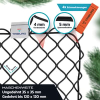 TRIBURG elastická sieť na prívesný vozík - čierna - od 1x2 m do 2x3 m 5