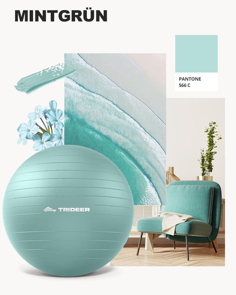 Trideer Fitness Labda 45-85cm Anti-Burst Pilates Egyensúly Jóga Otthon Iroda