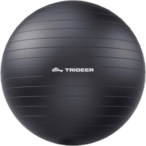 Trideer gimnastička lopta, otporna na pucanje - 58-65 cm, crna