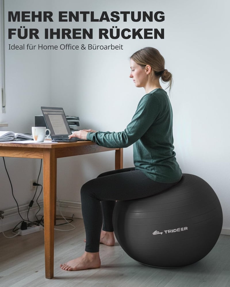 Trideer Fitness Labda 45-85 cm Pilates Egyensúly Jóga Otthon Irodai Ülőlabda