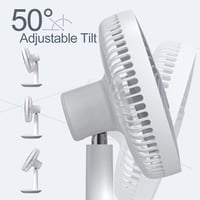 TRILINK Hordozható Asztali Ventilátor 4000mAh Akkumulátor 4 Fokozat 50° Forgatható 3