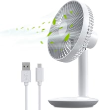 TRILINK Hordozható Asztali Ventilátor 4000mAh Akkumulátor 4 Fokozat 50° Forgatható 1
