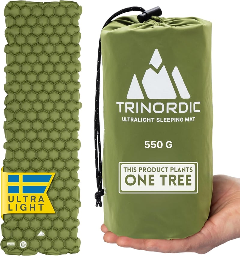 TRINORDIC 550g Ultralight Felfújható Hálópad - Könnyű, Kompakt Túrázáshoz
