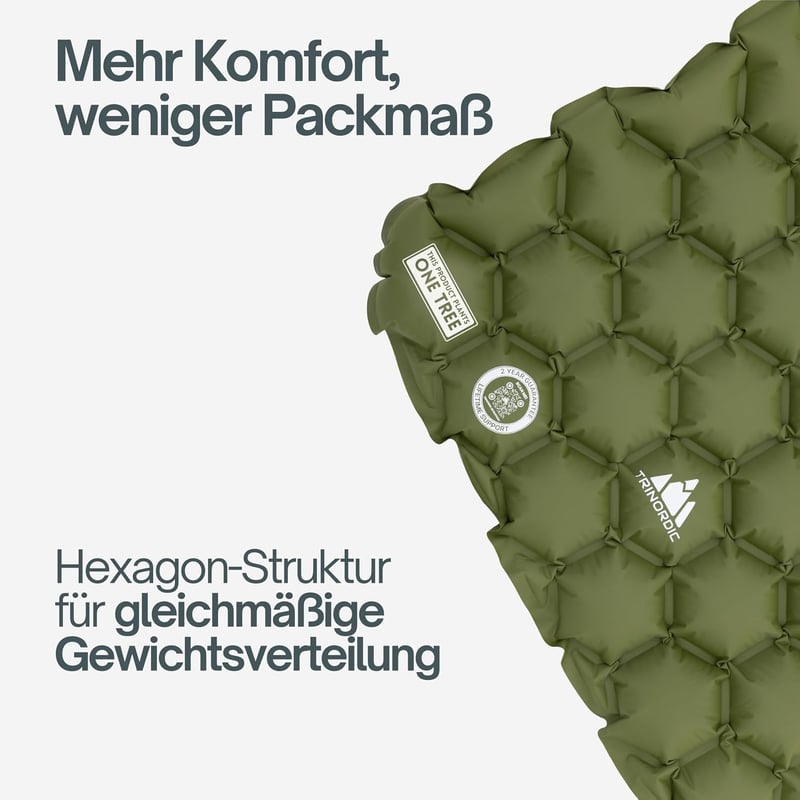 TRINORDIC 550g Ultralight Felfújható Hálópad - Könnyű, Kompakt Túrázáshoz