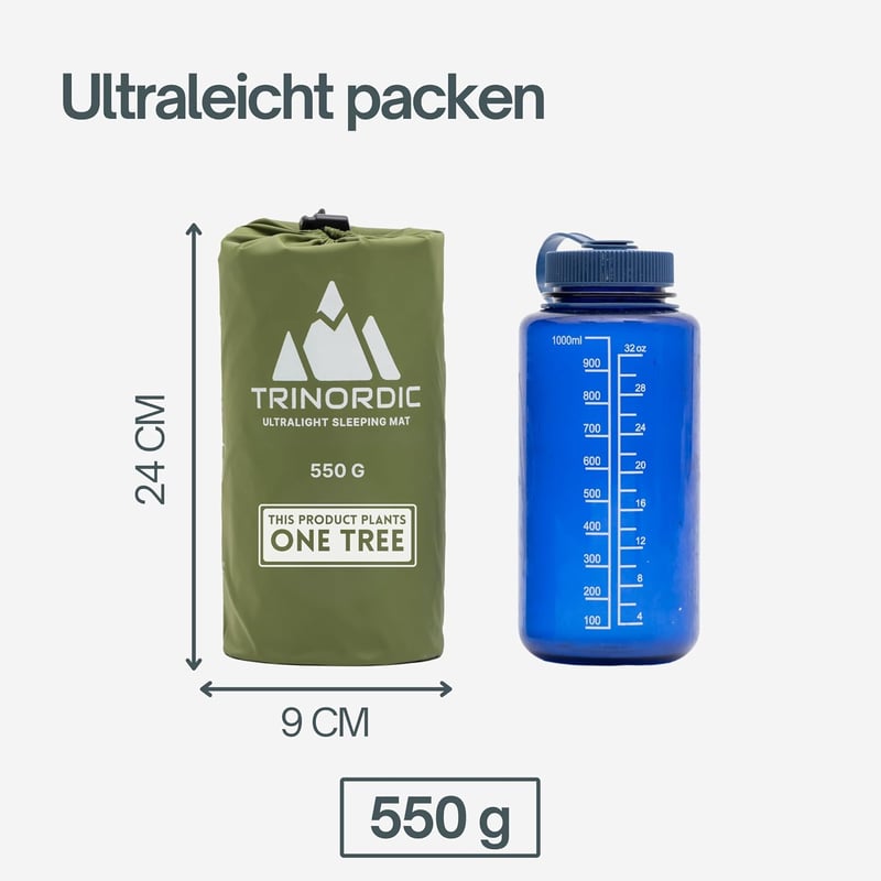 TRINORDIC 550g Ultralight Felfújható Hálópad - Könnyű, Kompakt Túrázáshoz