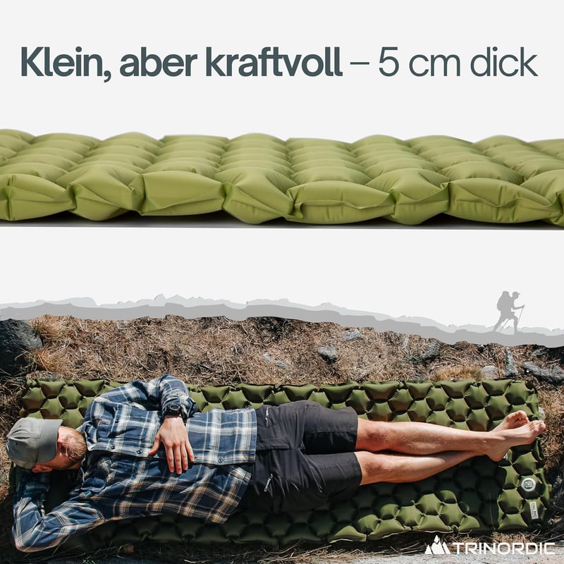 TRINORDIC 550g Ultralight Felfújható Hálópad - Könnyű, Kompakt Túrázáshoz