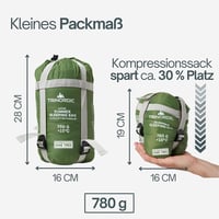 TRINORDIC 780g Ultralight Nyári Hálózsák Anti-Clamp Cipzárral Camping Túrázáshoz, 205 x 80 x 7.62 cm 4