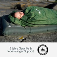 TRINORDIC Felfújható Kemping Matrac 12cm Extra Vastag Lábpumpával és Párnával - Könnyű Túra Ágy Outdoor Kiránduláshoz - Green - Ocean Green, Einzelbett 8