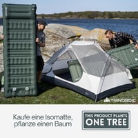 TRINORDIC Felfújható Kemping Matrac 12cm Extra Vastag Lábpumpával és Párnával - Könnyű Túra Ágy Outdoor Kiránduláshoz - Green - Ocean Green, Einzelbett 9