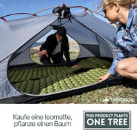 TRINORDIC Ultrakönnyű Kempingmatrac Beépített Párnával - Felfújható Túramatrac Erdőzöld Színben, 190x58cm, 550g, 120kg Teherbírás 10