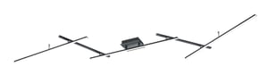 Trio Leuchten Arvin 628410532 LED stropna svjetiljka, mat crni metal, 22W, s daljinskim upravljačem, promjenjiva boja