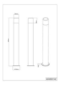Trio Leuchten Hoosic vanjska podna svjetiljka antracit aluminij bijela plastika s E27 grlom toplo bijelo svjetlo 4